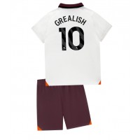 Manchester City Jack Grealish #10 Auswärts Trikotsatz Kinder 2023-24 Kurzarm (+ Kurze Hosen)